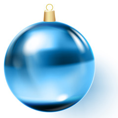 Vector illustration of cool blue Christmas decoration.