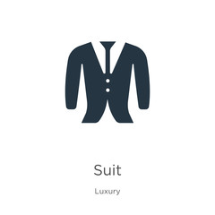 Suit icon vector. Trendy flat suit icon from luxury collection isolated on white background. Vector illustration can be used for web and mobile graphic design, logo, eps10