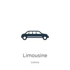 Limousine icon vector. Trendy flat limousine icon from luxury collection isolated on white background. Vector illustration can be used for web and mobile graphic design, logo, eps10