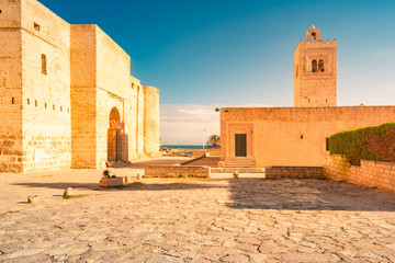 The fortress Ribat Hartem in North Africa, Monastir. Tunisia.