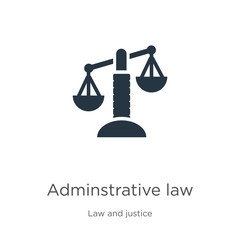 Adminstrative law icon vector. Trendy flat adminstrative law icon from law and justice collection isolated on white background. Vector illustration can be used for web and mobile graphic design, logo,