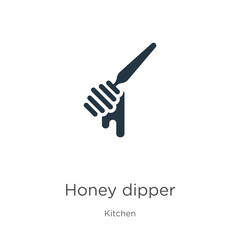 Honey dipper icon vector. Trendy flat honey dipper icon from kitchen collection isolated on white background. Vector illustration can be used for web and mobile graphic design, logo, eps10