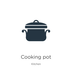 Cooking pot icon vector. Trendy flat cooking pot icon from kitchen collection isolated on white background. Vector illustration can be used for web and mobile graphic design, logo, eps10