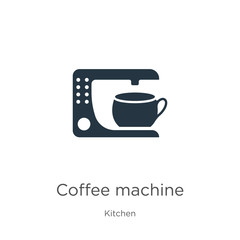 Coffee machine icon vector. Trendy flat coffee machine icon from kitchen collection isolated on white background. Vector illustration can be used for web and mobile graphic design, logo, eps10