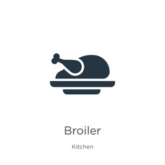 Broiler icon vector. Trendy flat broiler icon from kitchen collection isolated on white background. Vector illustration can be used for web and mobile graphic design, logo, eps10