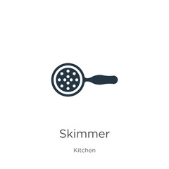 Skimmer icon vector. Trendy flat skimmer icon from kitchen collection isolated on white background. Vector illustration can be used for web and mobile graphic design, logo, eps10