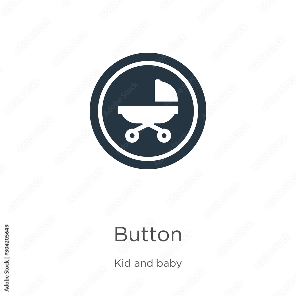 Poster button icon vector. trendy flat button icon from kid and baby collection isolated on white backgroun