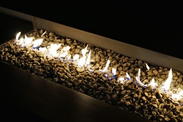 Fire. Fireplace.  Fire in the fireplace . Hall.  fireplace in the business center .