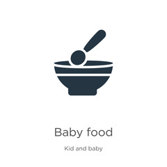 Baby food icon vector. Trendy flat baby food icon from kid and baby collection isolated on white background. Vector illustration can be used for web and mobile graphic design, logo, eps10