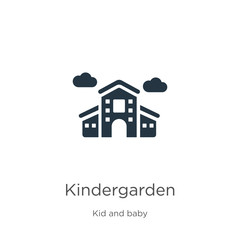 Kindergarden icon vector. Trendy flat kindergarden icon from kid and baby collection isolated on white background. Vector illustration can be used for web and mobile graphic design, logo, eps10