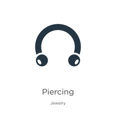Piercing icon vector. Trendy flat piercing icon from jewelry collection isolated on white background. Vector illustration can be used for web and mobile graphic design, logo, eps10