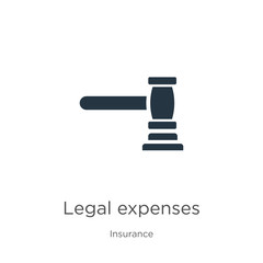 Legal expenses icon vector. Trendy flat legal expenses icon from insurance collection isolated on white background. Vector illustration can be used for web and mobile graphic design, logo, eps10