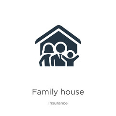 Family house icon vector. Trendy flat family house icon from insurance collection isolated on white background. Vector illustration can be used for web and mobile graphic design, logo, eps10