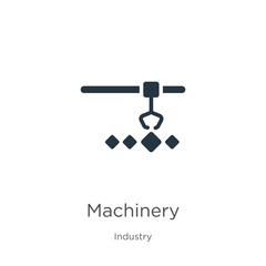 Machinery icon vector. Trendy flat machinery icon from industry collection isolated on white background. Vector illustration can be used for web and mobile graphic design, logo, eps10