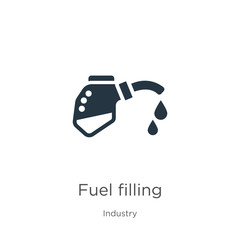 Fuel filling icon vector. Trendy flat fuel filling icon from industry collection isolated on white background. Vector illustration can be used for web and mobile graphic design, logo, eps10