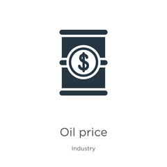 Oil price icon vector. Trendy flat oil price icon from industry collection isolated on white background. Vector illustration can be used for web and mobile graphic design, logo, eps10
