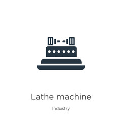Lathe machine icon vector. Trendy flat lathe machine icon from industry collection isolated on white background. Vector illustration can be used for web and mobile graphic design, logo, eps10