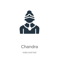 Chandra icon vector. Trendy flat chandra icon from india collection isolated on white background. Vector illustration can be used for web and mobile graphic design, logo, eps10