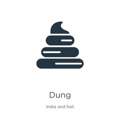 Dung icon vector. Trendy flat dung icon from india and holi collection isolated on white background. Vector illustration can be used for web and mobile graphic design, logo, eps10