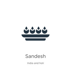 Sandesh icon vector. Trendy flat sandesh icon from india and holi collection isolated on white background. Vector illustration can be used for web and mobile graphic design, logo, eps10