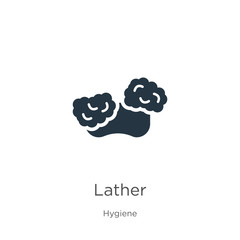 Lather icon vector. Trendy flat lather icon from hygiene collection isolated on white background. Vector illustration can be used for web and mobile graphic design, logo, eps10