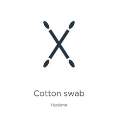 Cotton swab icon vector. Trendy flat cotton swab icon from hygiene collection isolated on white background. Vector illustration can be used for web and mobile graphic design, logo, eps10