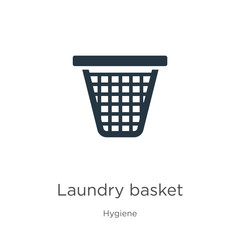 Laundry basket icon vector. Trendy flat laundry basket icon from hygiene collection isolated on white background. Vector illustration can be used for web and mobile graphic design, logo, eps10