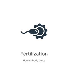 Fertilization icon vector. Trendy flat fertilization icon from human body parts collection isolated on white background. Vector illustration can be used for web and mobile graphic design, logo, eps10