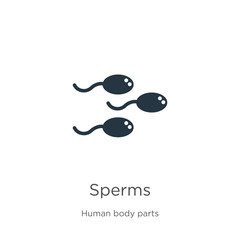 Sperms icon vector. Trendy flat sperms icon from human body parts collection isolated on white background. Vector illustration can be used for web and mobile graphic design, logo, eps10