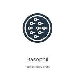 Basophil icon vector. Trendy flat basophil icon from human body parts collection isolated on white background. Vector illustration can be used for web and mobile graphic design, logo, eps10