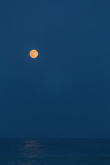 Full moon over the sea