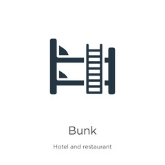Bunk icon vector. Trendy flat bunk icon from hotel collection isolated on white background. Vector illustration can be used for web and mobile graphic design, logo, eps10