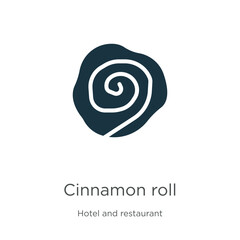 Cinnamon roll icon vector. Trendy flat cinnamon roll icon from hotel and restaurant collection isolated on white background. Vector illustration can be used for web and mobile graphic design, logo,