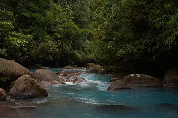 Celeste River in Tenorio Volcano National Park, Costa Rica