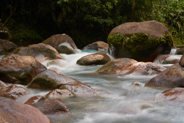 Celeste River in Tenorio Volcano National Park, Costa Rica