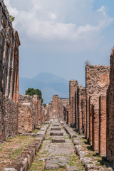 Fototapeta na wymiar Pompei archaeological ruins near Naples compania, Italy