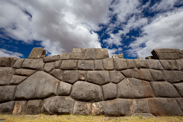 The stone walls of Sacsayhuaman. Cusco, Peru.