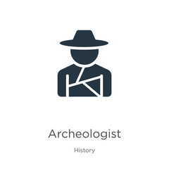 Archeologist icon vector. Trendy flat archeologist icon from history collection isolated on white background. Vector illustration can be used for web and mobile graphic design, logo, eps10