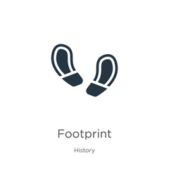 Footprint icon vector. Trendy flat footprint icon from history collection isolated on white background. Vector illustration can be used for web and mobile graphic design, logo, eps10