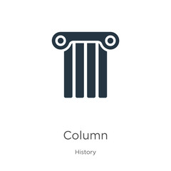 Column icon vector. Trendy flat column icon from history collection isolated on white background. Vector illustration can be used for web and mobile graphic design, logo, eps10