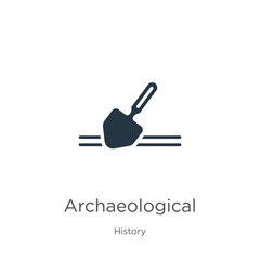 Archaeological icon vector. Trendy flat archaeological icon from history collection isolated on white background. Vector illustration can be used for web and mobile graphic design, logo, eps10