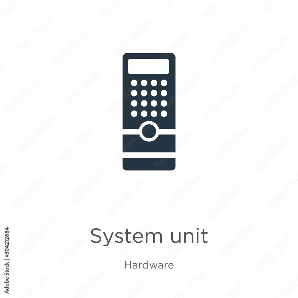 Poster system unit icon vector. trendy flat system unit icon from hardware collection isolated on white bac