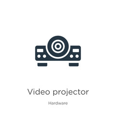 Video projector icon vector. Trendy flat video projector icon from hardware collection isolated on white background. Vector illustration can be used for web and mobile graphic design, logo, eps10