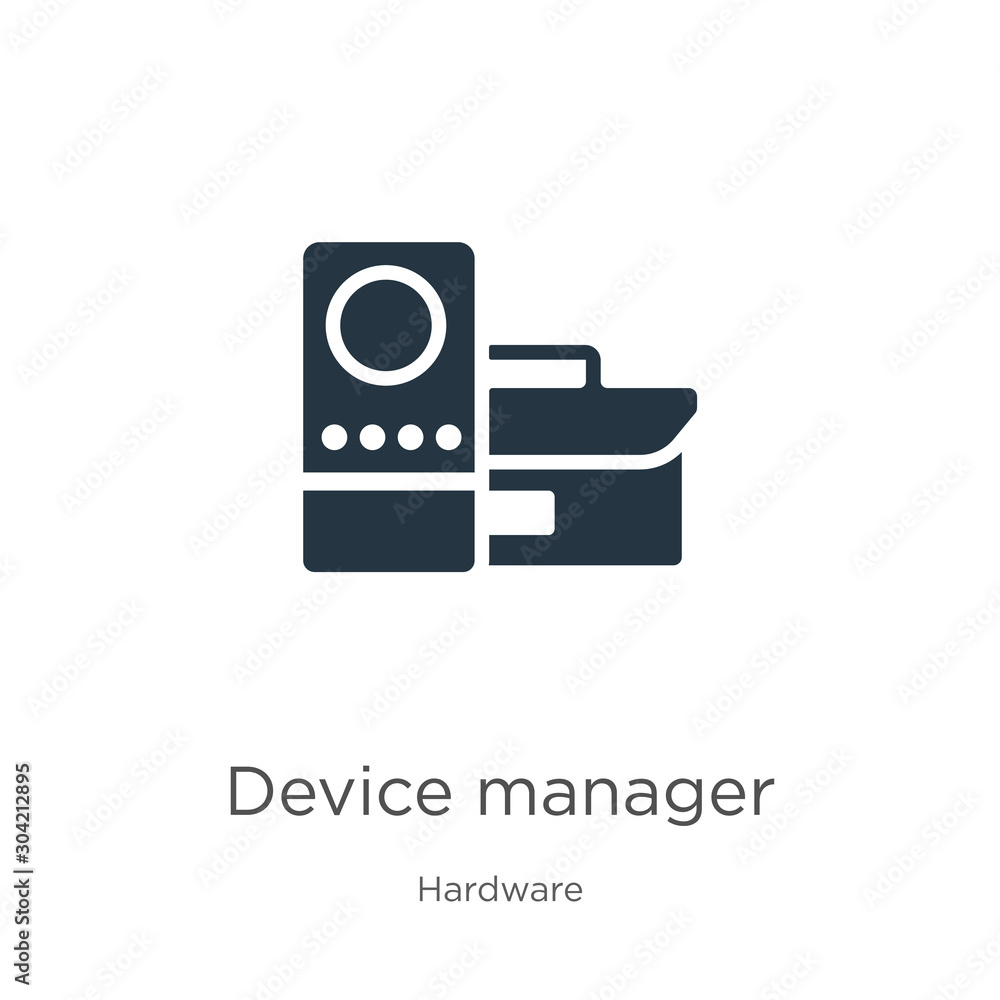 Aufkleber device manager icon vector. trendy flat device manager icon from hardware collection isolated on whi