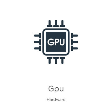 Gpu icon vector. Trendy flat gpu icon from hardware collection isolated on white background. Vector illustration can be used for web and mobile graphic design, logo, eps10