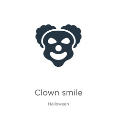 Clown smile icon vector. Trendy flat clown smile icon from halloween collection isolated on white background. Vector illustration can be used for web and mobile graphic design, logo, eps10