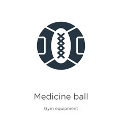 Medicine ball icon vector. Trendy flat medicine ball icon from gym equipment collection isolated on white background. Vector illustration can be used for web and mobile graphic design, logo, eps10