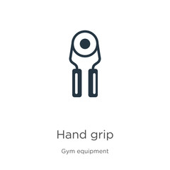 Hand grip icon vector. Trendy flat hand grip icon from gym equipment collection isolated on white background. Vector illustration can be used for web and mobile graphic design, logo, eps10