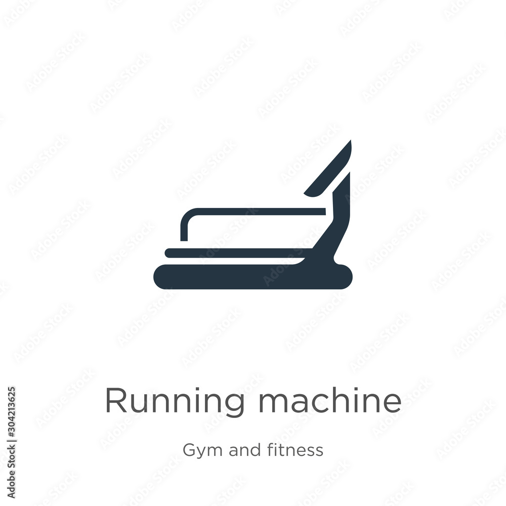 Poster running machine icon vector. trendy flat running machine icon from gym and fitness collection isolat