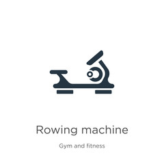 Rowing machine icon vector. Trendy flat rowing machine icon from gym and fitness collection isolated on white background. Vector illustration can be used for web and mobile graphic design, logo, eps10